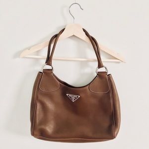 Authentic Prada brown leather purse